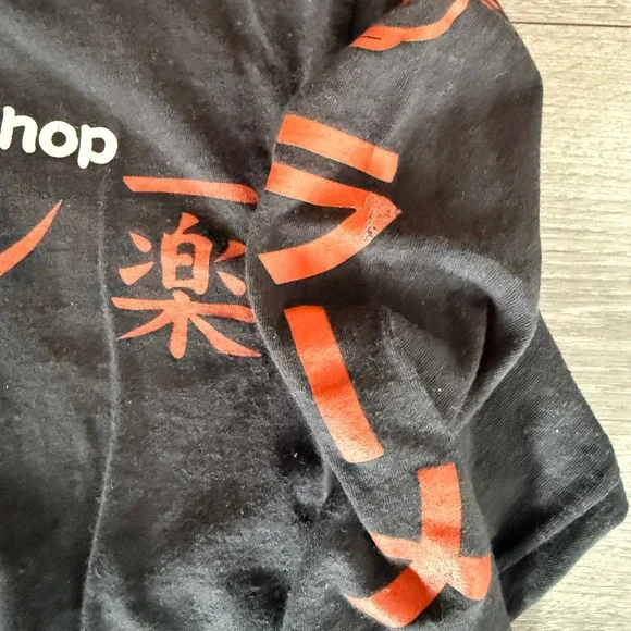 Naruto Shippuden Ichiraku Ramen Shop Black Long Sleeve Graphic Tee Men Size S - Picture 6 of 7